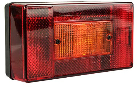 LAS 10131 Rückleuchte Anhänger, Links, mit Nebelschlussleuchte, Kennzeichenbeleuchtung, 19x10x6 cm, Schwarz