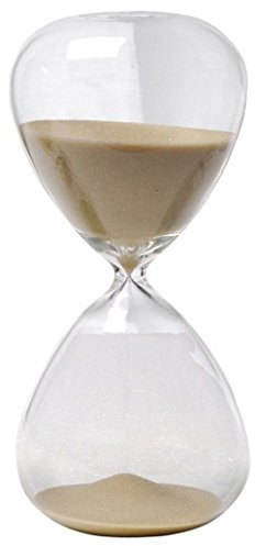 Winterworm – Clessidra con sabbia di vari colori, in vetro, grande, per la decorazione della casa. 5 Minutes marrone