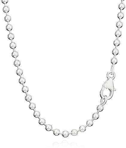 NKlaus 925 sterling silver ball chain for pendant silver chain 80cm 3,00mm 20gr 2502