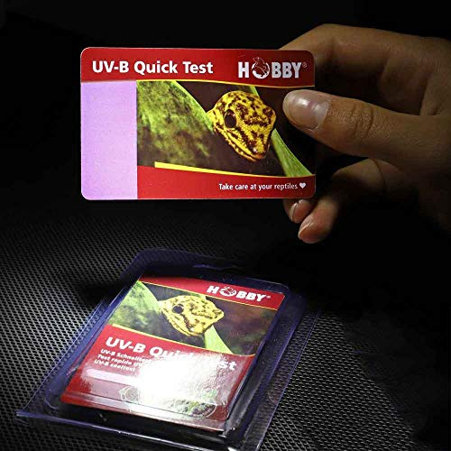 Hobby Terraristik UV-B Quick Test I UV-B Schnelltest I Bis zu 500 mal verwendbar I Enthält 2 Karten