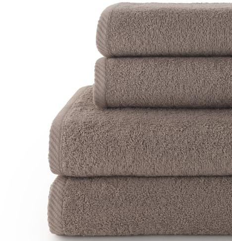 Top Towel – Juego de Toallas Baño (4 Piezas): Toallas Ducha y Manos Suaves y Absorbentes – Algodón 100%, 400 g/m², Sin Pelusa
