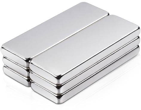 MIN CI 6 Stück Magnete Stark Groß, 30X10X3mm Neodym Magnete Extra Stark Flach Magnet Starke Magnets Kleine Magneten für Magnettafel Küchenschrank Rechteckige Magnet Whiteboard