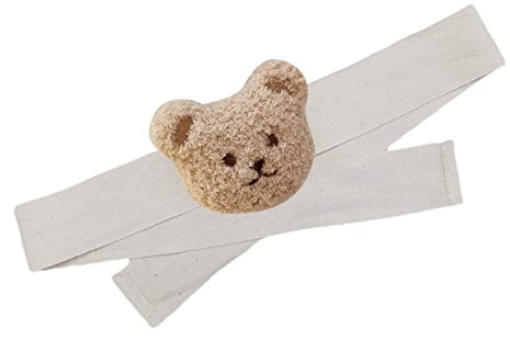Vorhang Raffhalter, Bärenkopf Vorhangzugseil, Mehrfach Verwendbar für Kinderzimmer (Milchtee Farbe Bär)