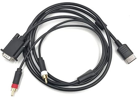 YANHAO [Pièces détachées pour Jeux vidéo] for Sega Dreamcast DC VGA câble Haute définition Adaptateur Son RCA boîtier HD PAL NTSC for Sega Dreamcast DC Console (Color : DC VGA Cable)