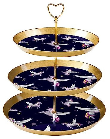 Dessert Table Display Set, Gold Cupcake Stand, Dessert Stands, 3 Tier Serving Tray, Cup Cake Tier Stand, Wedding Cake Stand for Dessert Table, Unicorn Purple Star