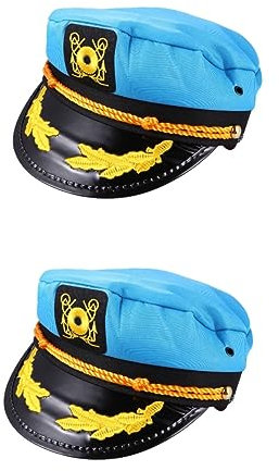 ifundom 2stücke Sailor Hat Für Rollenspiele Und Partys Lustige Bunte Kopfbedeckung Strapazierfähigem Polyester Für Festivals Und Zusammenkünfte Blau