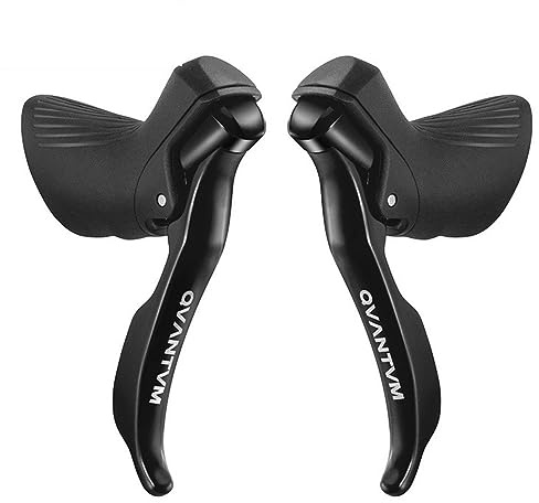 Rennrad Schalthebel 2X7/2X8/2X9/2X10/2X11 Gang Schalthebel Bremse Rennrad vorne und hinten Schaltwerk Bremshebel mit Kabel kompatibel für Shimano (2x10s Qvantvm: kompatibel mit R4700)