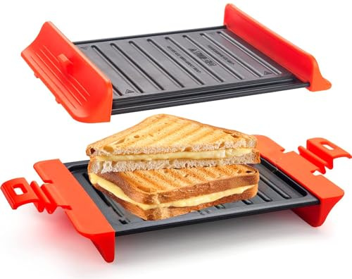 CONNECTEDUS | Microwave Grilled Cheese Maker | Sandwich Maker Toaster | Microwave Cooking Gadget | Panini Press Grill | Dishwasher Safe Toaster |Mini Microwave Grill Toaster| Microwave Sandwich Maker