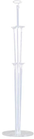 Wizoowip Partyzubehör Outdoor-Ballon-Display-Halter, 5 Sets, Ständer-Set, stabil, transparent, einfache Installation, Stäbchen mit Sockel, Geburtstag, Babyparty Transparent