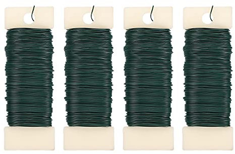 MIFANI Floristendraht, 4 Rollen, Blumen-Styling-Werkzeuge, Blumendraht, Basteldraht, Girlande, Blumenarrangement, Paddeldraht, Floristendraht, Floristikdrähte