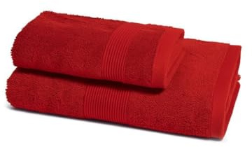 Zucchi Solotuo - Set Asciugamani Da Bagno Viso e Bidet, Spugna di Cotone 560 gr Coppia Asciugamani da Bagno Grande con Ospite (BORDEAUX)