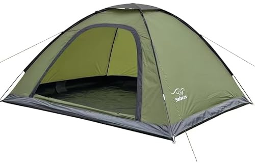 SAFACUS 3-4 Man Camping Tent - 4 Person Dome Tent Lightweight, Waterproof Family tent, Compact, Quick Setup. Outdoors, Backpacking, Beach