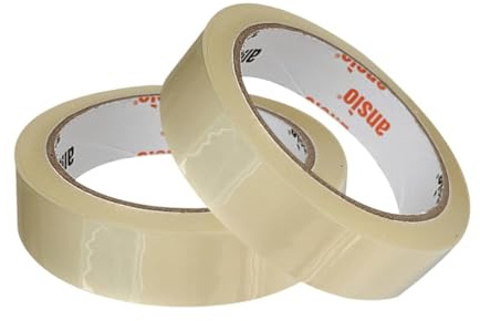 ANSIO Lot de 2 rouleaux de ruban adhésif transparent 24 mm x 50 m
