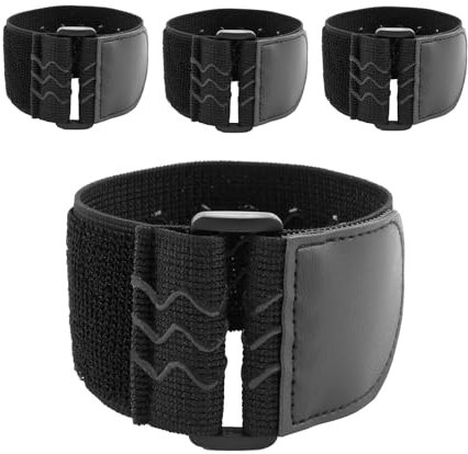 4 PCS Cinturini Elastici con Chiusure a Strappo, 30 x 5cm, Cinghie Fissaggio, Ricambio per Fascette, Robuste e Versatili per Pantaloni, Bici, Sci e Altro