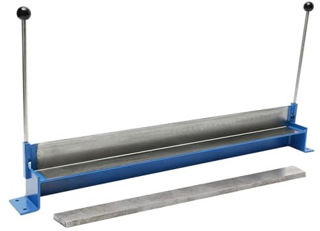 Macchina piegatrice in lamiera, 1000 mm, angolo di piegatura max. 135°, piegatrice girevole, piegatrice manuale, piegatrice per lamiera piegatrice, colore: blu