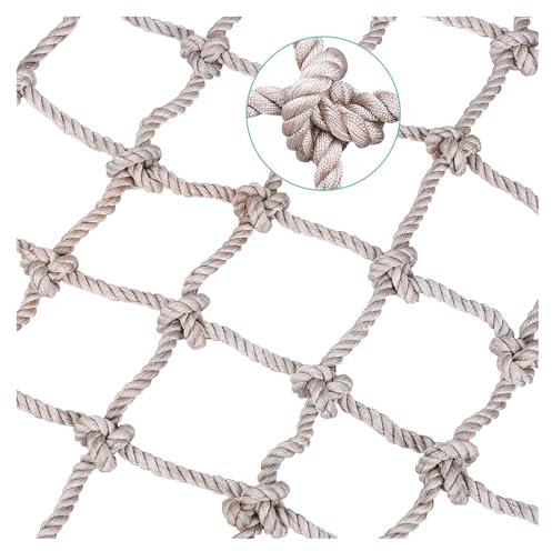 Strapazierfähiges Kletternetz Für Fracht, Spielplatznetz Für Baumhaus, LKW-Anhänger, Zum Spielen Und Für Schaukeln Draußen, Für Wanddekoration(Size:2 * 2m(6.6 * 6.6ft))