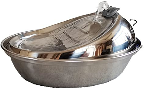 Xinsheinelry Fontaine en acier inoxydable pour fontaine à eau potable avec distributeur d'eau, port USB, silencieuse, facile à nettoyer et lave-vaisselle