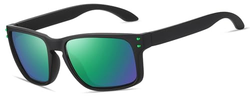 Aullwyr Occhiali da Sole da Uomo Polarizzati - Occhiali Rettangolari Protezione UV per Uomo Donna Guida Occhiali da sole Classici