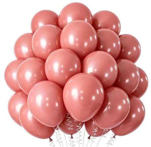 Luftballon Girlande Retro Rosa, 60 Stück 12 Zoll Retro Rosa luftballons, Pastell Rose Girlande Luftballons Geburtstag Set, Macaron Rosa Latex Ballons Set für Geburtstag Hochzeit Festival