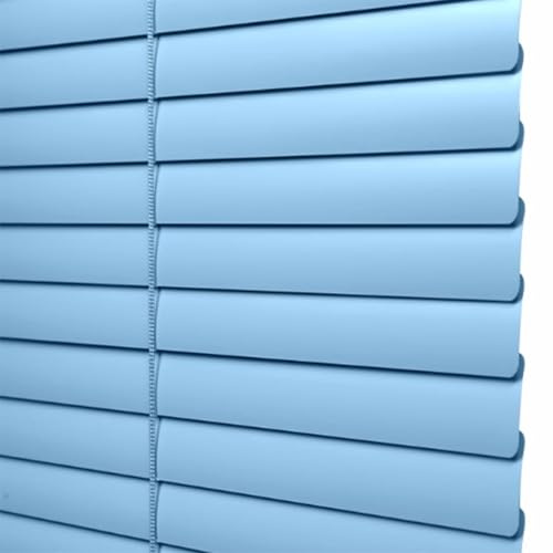 Azul Mate Persiana de Aluminio, Persiana Veneciana para Ventanas,Incluye Material de Montaje, Privacidad, Protección contra la luz y el Deslumbramiento, Personalizable (85×100cm)