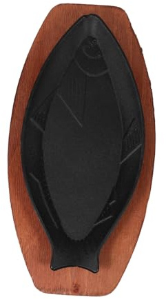 Alipis Sartén Forma De Pez Antiadherente De Hierro 33,5x16,5x2,5 Cm Conducción De Calor Rápida Para Barbacoa y Cocina Portátil