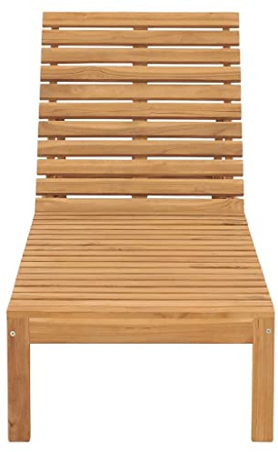 Generico Lettino Prendisole in Legno Massello di Teak,Marrone,22kg,316171
