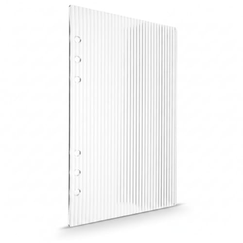 A5 Acrylic Binder Cover, Clear 6 Hole Planner Cover, Detachable Acrylic Binder Enclosure for Home Office School