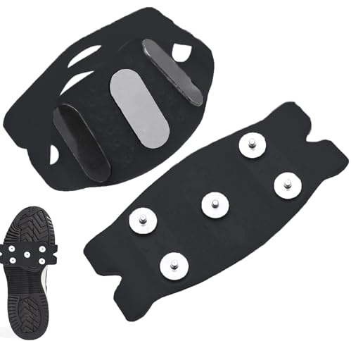 Clavos para Hielo para Zapatos: Tacos De Tracción para Nieve De 5 Garras, De Goma Antideslizantes | Accesorios De Agarre Seguro para Invierno para Botas, Zapatos para Caminar, Desplazarse, A