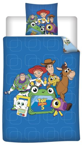 Toy Story 5 Funda Nórdica Cama 90 140x200 + Funda Almohada 65x65 Woody Buzz
