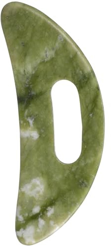 CORHAD Strumento Gua Sha Superficie Lucidata in Jade Verde Versatile per Massaggio Viso Rilassamento e