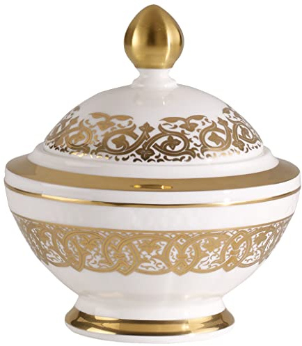 Villeroy & Boch Golden Oasis Zuckerdose, Porzellan Bone China, Mehrfarbig