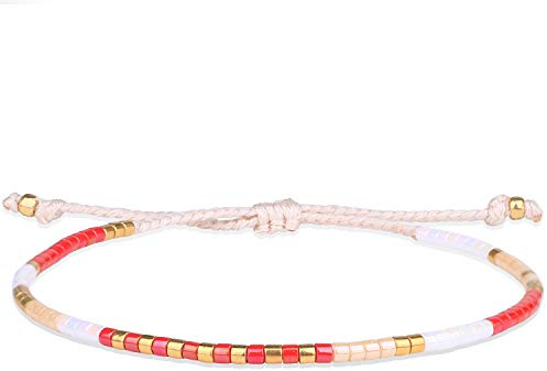 KELITCH Boho-Farbe Kristall Shell Perlen Freundschaft Armbänder Handgemachte Strand Armband Armreifen Schmuck Für Frauen