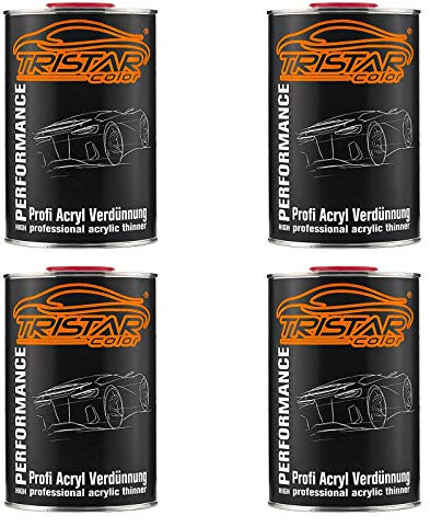 TRISTARcolor 4 Liter 1K / 2K Acrylverdünner Acrylverdünnung für Autolack Basislack Klarlack Grundierung