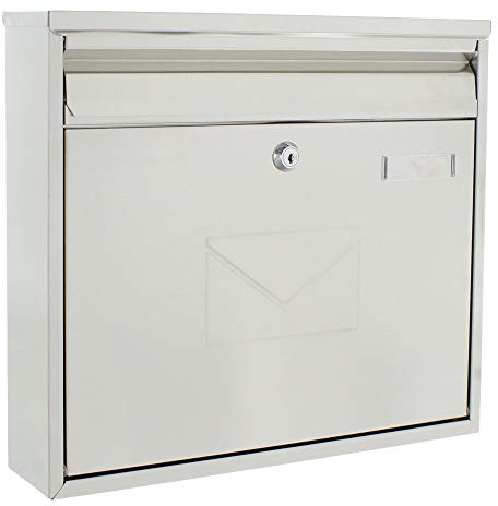 Profirst Mail PM 460 - Cassetta della posta in acciaio INOX spazzolato, con targhetta per nome