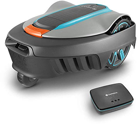 GARDENA smart Sileno Set city 500: Mähroboter bis 500 m² Rasenfläche, Steigungen bis 35 %, Schnitthöhe 20 - 50 mm, inkl. Gateway, Begrenzungskabel, Haken und Verbinder (19066-20), DE-Version