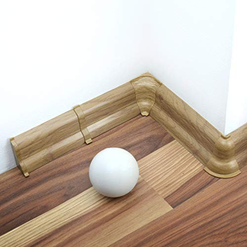 DQ-PP Außenecke 52mm PVC Eiche Anden Laminatleisten Fussleisten aus Kunststoff Dekore