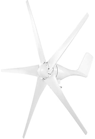 Windturbinengenerator, Windmühlengenerator 800W Windturbinenunternehmen 5-Blatt-Windregler-Turbinengenerator-Kit für Boote, Terrassen, Kabinen oder Privathaushalte(White 24V)