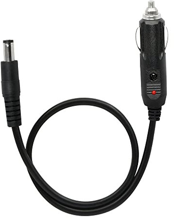 PNGKNYOCN 1.6FT Caricabatteria da auto 12V CC 18AWG CC 5,5 mm x 2,5 mm per accendisigari da auto Spina maschio Cavo accendisigari per auto