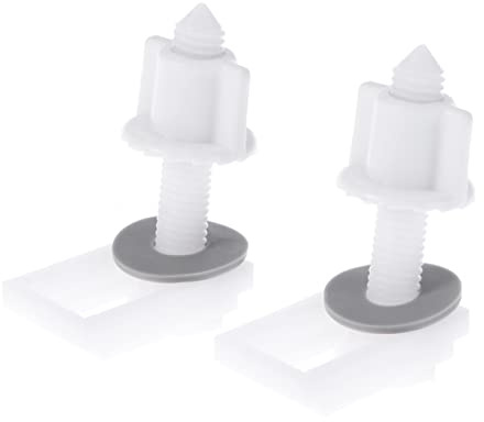 CIYODO 2sets Fissaggio Per Sedile Wc Plastica Viti Dadi E Rondelle Per Montaggio Facile Accessori Per Copriwater Installazione Semplice E Duratura