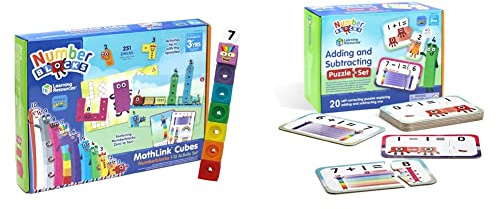 MathLink Cubes Numberblocks 1-10 Activity Set with Adding and Subtracting Puzzles