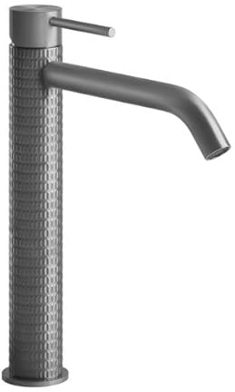 Gessi 316 Meccanica Mélangeur monocommande de lavabo, version haute 228 mm, saillie 156 mm, sans vidage, 54206707, 54206707, Colorazione: Metallo spazzolato nero