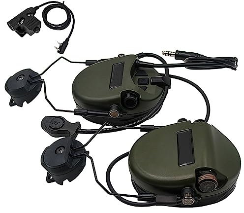 TS TAC-SKY Silicone Earmuffs Tactical Headset Shooting Noise Cancelling Pickup +U94 PTT With Bracket For Tactical Helmets CS Outdoor Paintball Game