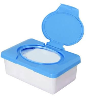 ulafbwur Feuchttücher-Box, hält ordentlich, große Öffnung, Feuchttücherbox, universal, Blau