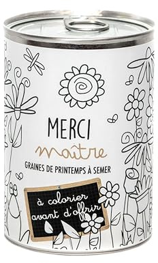 Mauvaises Graines - Kit de Plantes à Semer en Boîte - Cadeau Maitre - Offrir comme Cadeau Original Merci Prof Amis Famille Fêtes - Ultra Simple à Utiliser - 100% Fabriqué en France