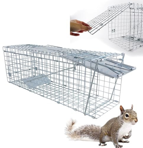 Live Trap, Marten Trap, Cat Trap, Dog Trap, 61 X 19 X 21 cm, Weatherproof, Easy To Clean, Safe for Pets