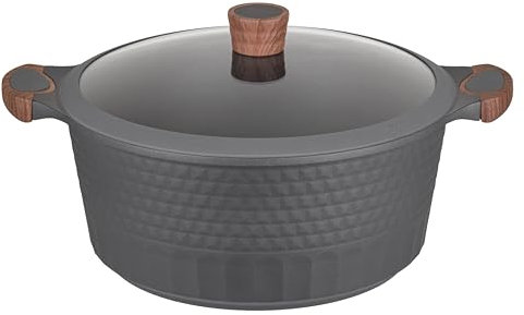 RESTO Kochtopf Schmortopf 9,7L mit Deckel 32cm, H=14,5cm | Antihaftbeschichtung | im Geschenkkarton | Für alle Herdarten, auch Induktion | PFOA frei