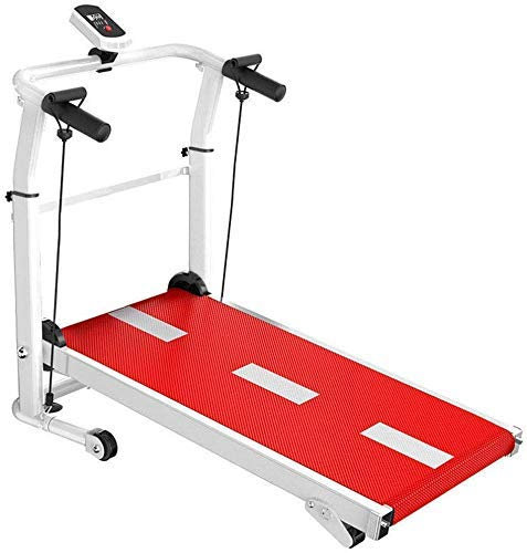 Faltbare mechanische Laufbänder, leises Fitnessgerät mit Kordelzug und Multifunktions-Instrumententafel, für den Haushalt, klein, multifunktional, Gewichtsverlust, Laufen, Joggen, Gehmaschine (r