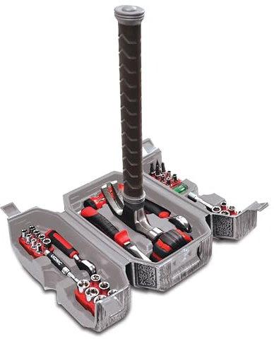Marvel Mjolnir Hammer Tool Set Mighty Thor 44 Piece Toolkit Ukonic Official MCU License
