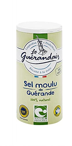 Sel Fin de Guérande Le Guérandais - Boîte Verseuse 250g | Sel Marin Naturel Récolté à la Main | Idéal pour Assaisonner Vos Plats | Sel Premium Raffin - Le Lot De 4