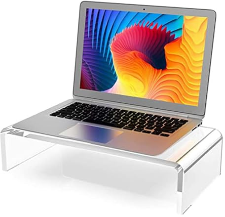 Monitorständer - Transparenter Organizer für Desktop-Computer | Transparenter Desktop-Computer Ständer | Ständer für Desktop-Computer Hebebühne